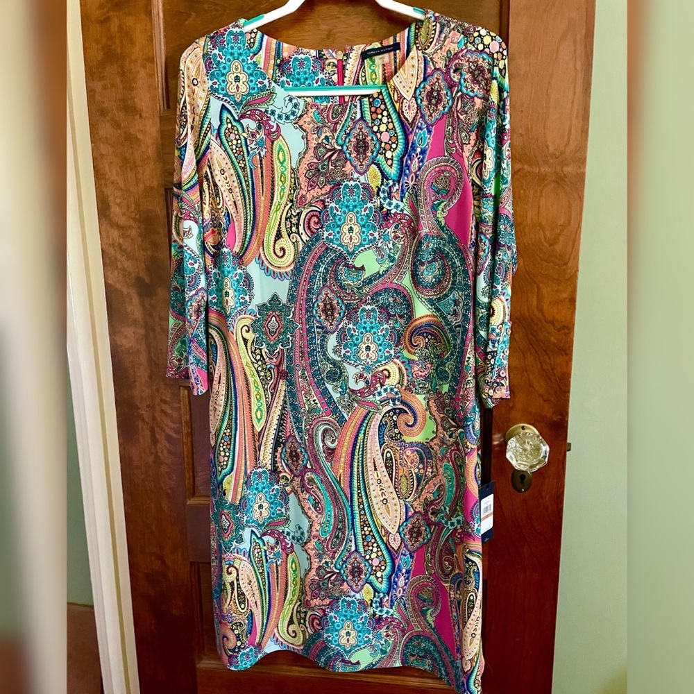 Tommy Hilfiger Paisley Dress Sz 12 NWT